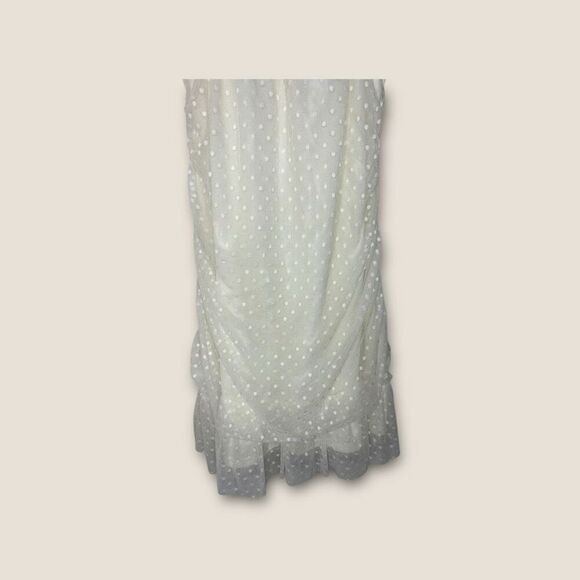 Altar’d State Mesh White Mini Dress Tiered Ruffle Size Medium - Picture 3 of 6